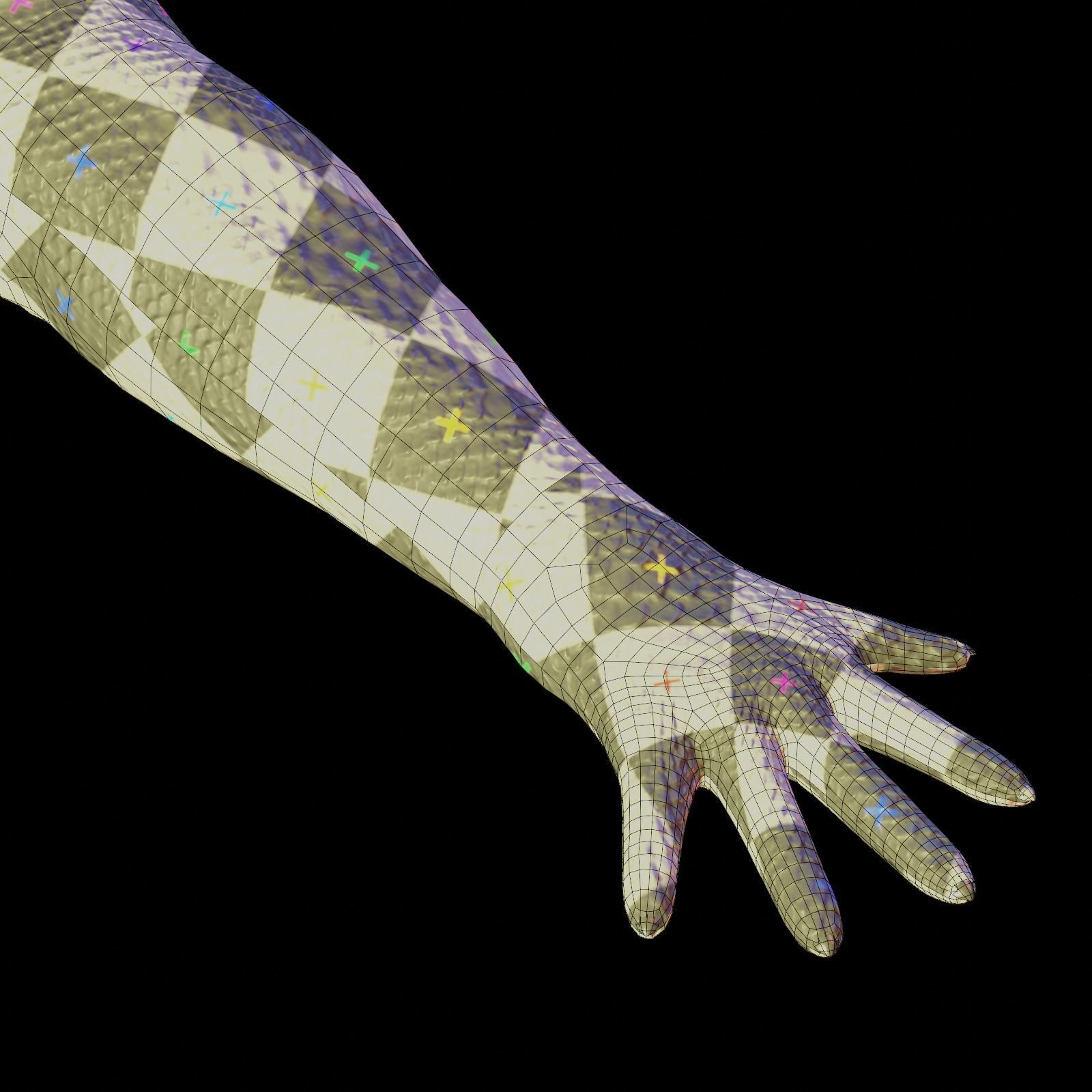 Reptile dinosaur character with green scales 3D model_11