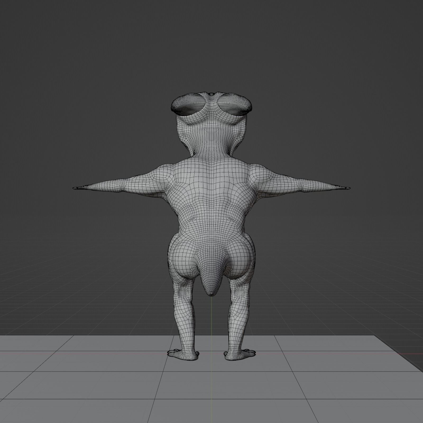 Reptile dinosaur character with green scales 3D model_38