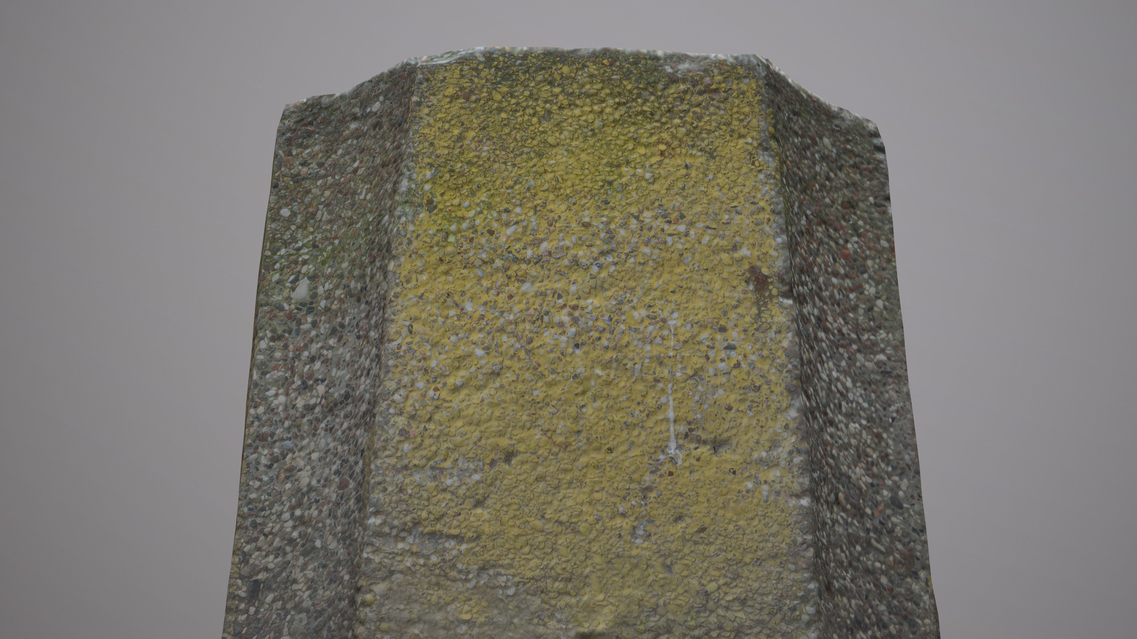 Concrete Bin Low-poly 3D model_3