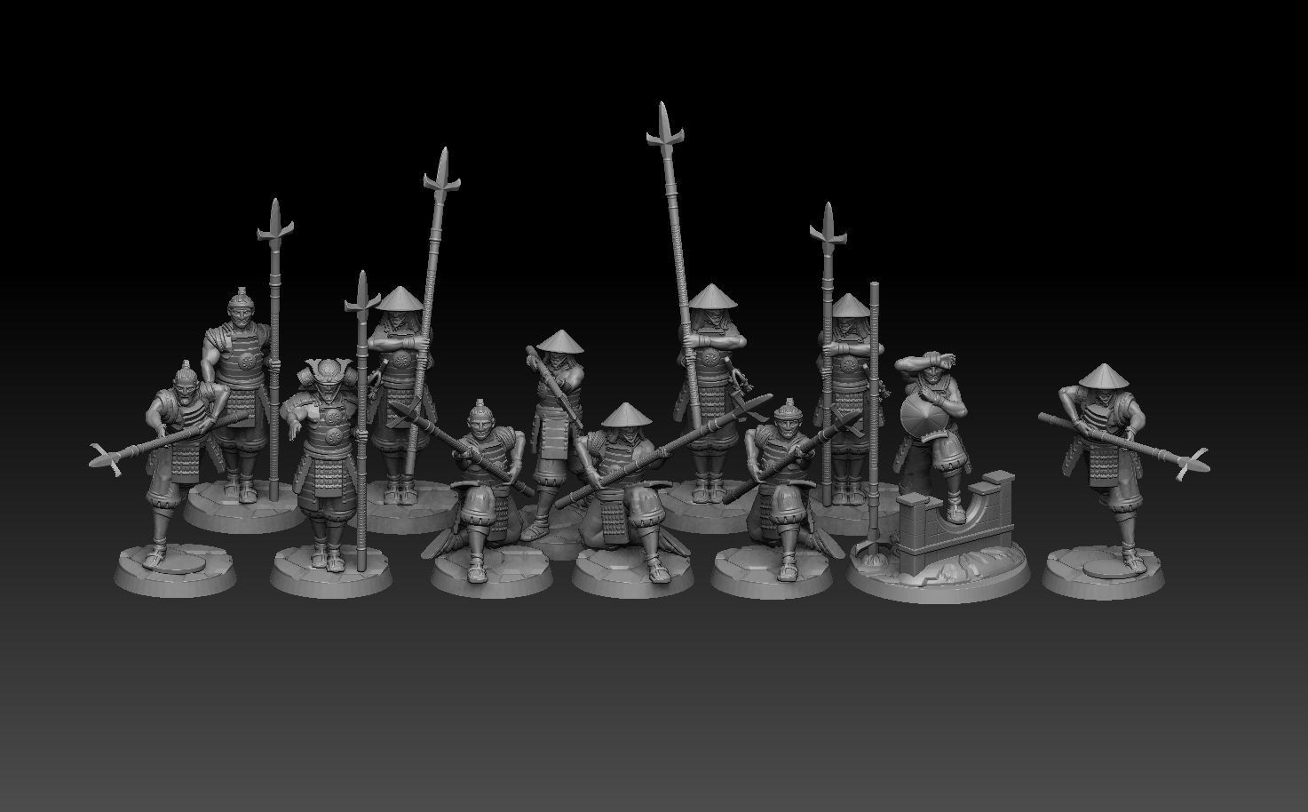 Ashigaru Yari Regiment 3D print model_6