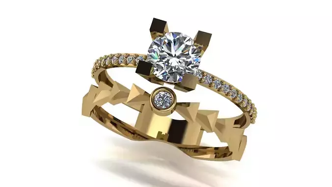 Ring wedding ring two in one engagement assembled 39