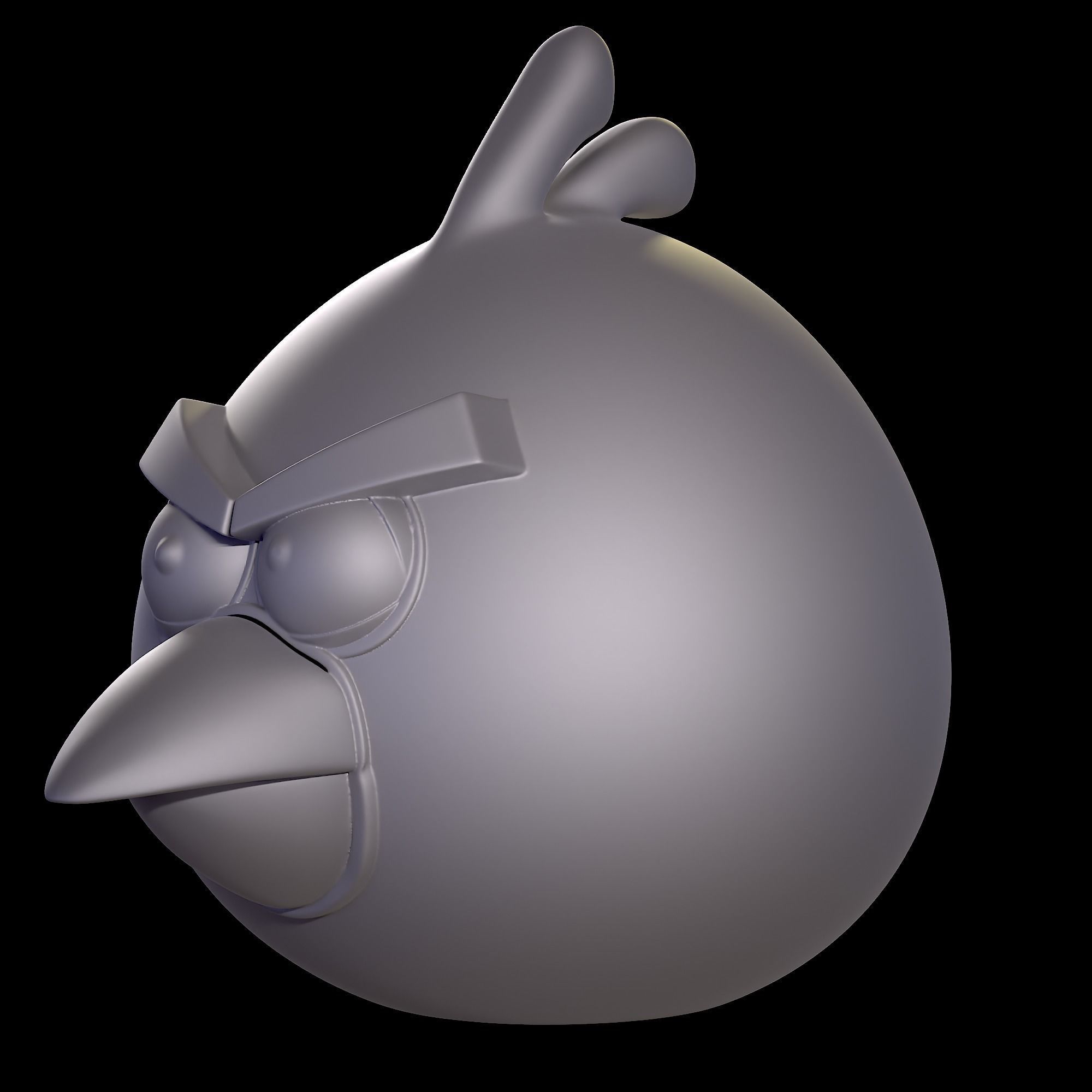 Angry Bird-Red 3D print model_3
