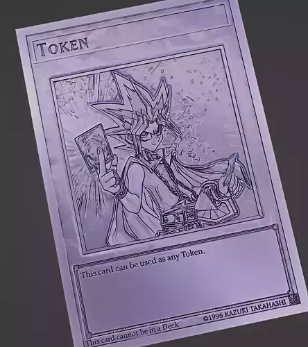 yami yugi - yugioh token card 3D print model