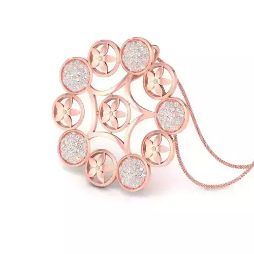 pendent rose gold diamond pendant 3D print model