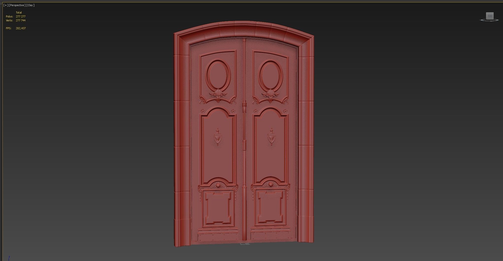 Entrance classic door 89 3D model_12