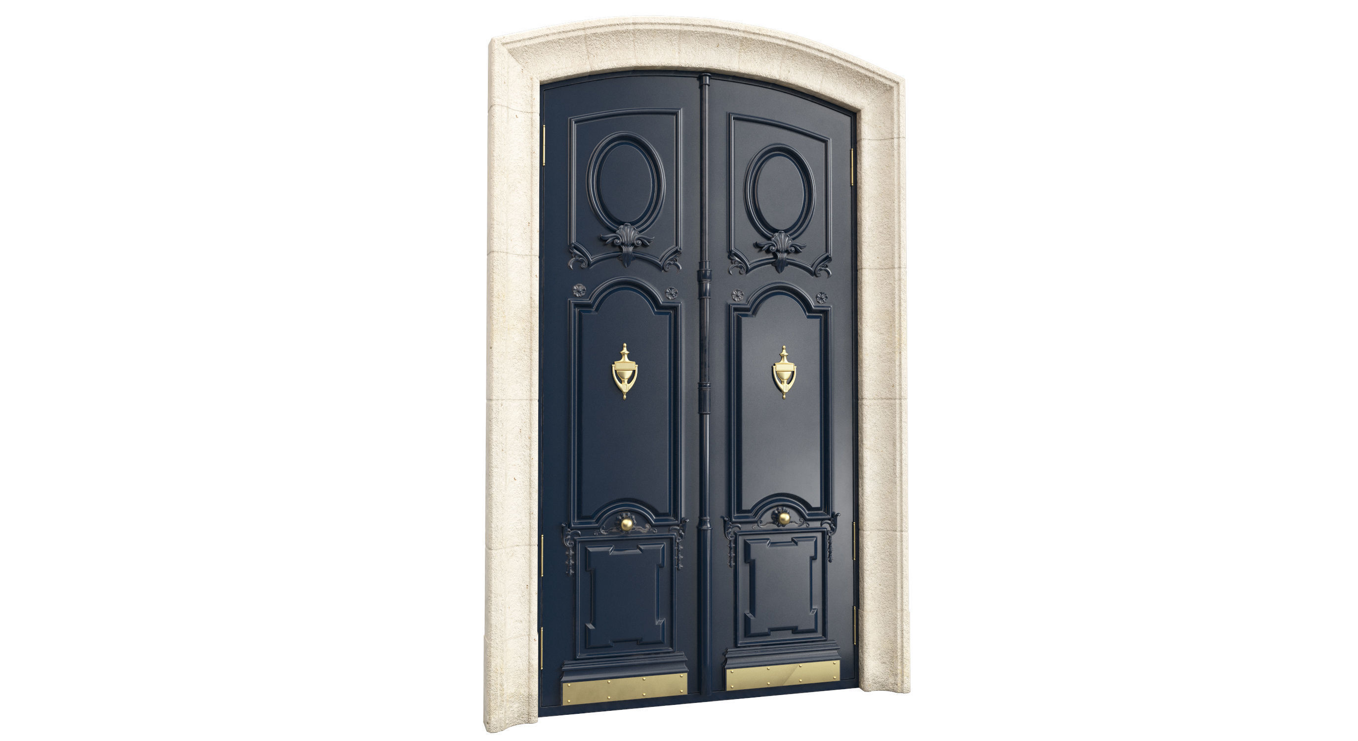 Entrance classic door 89 3D model_5
