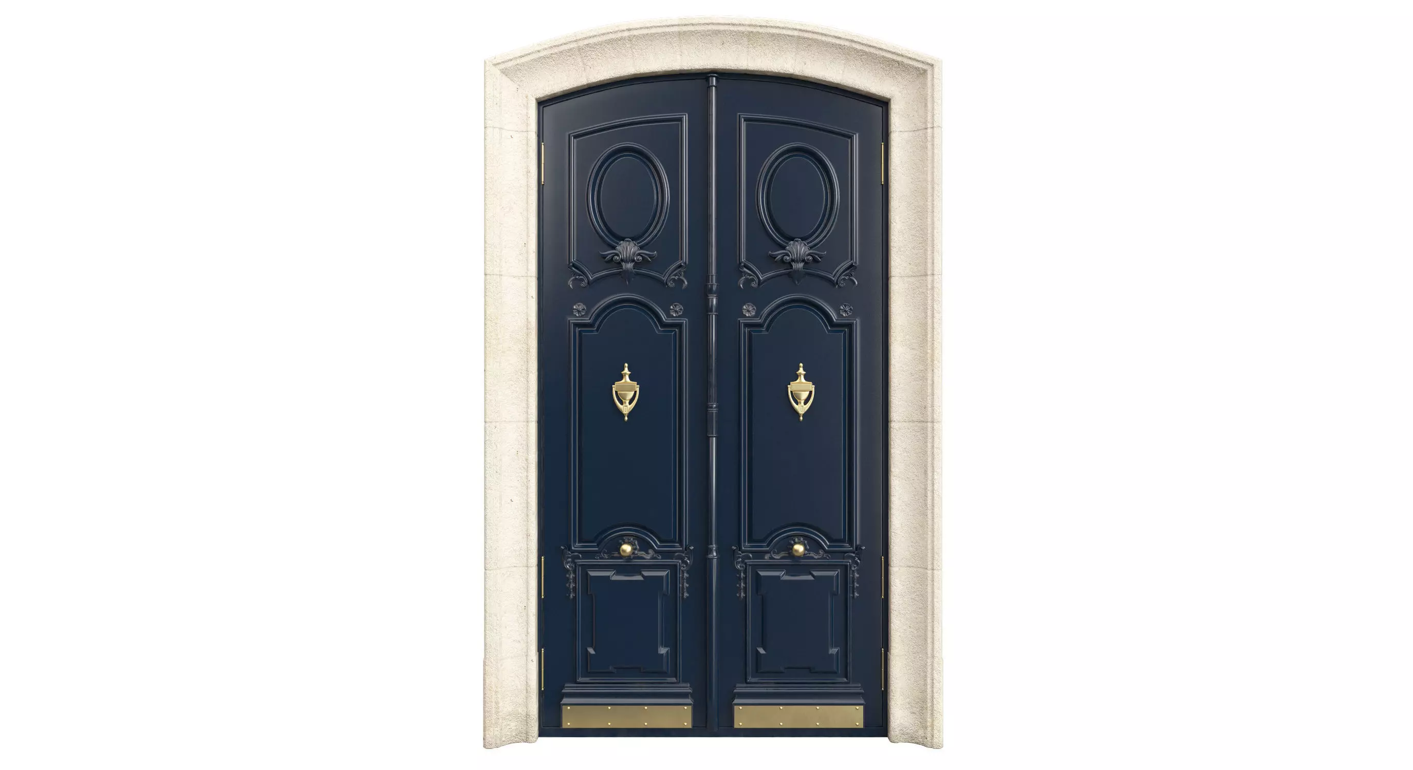 Entrance classic door 89 3D model_0