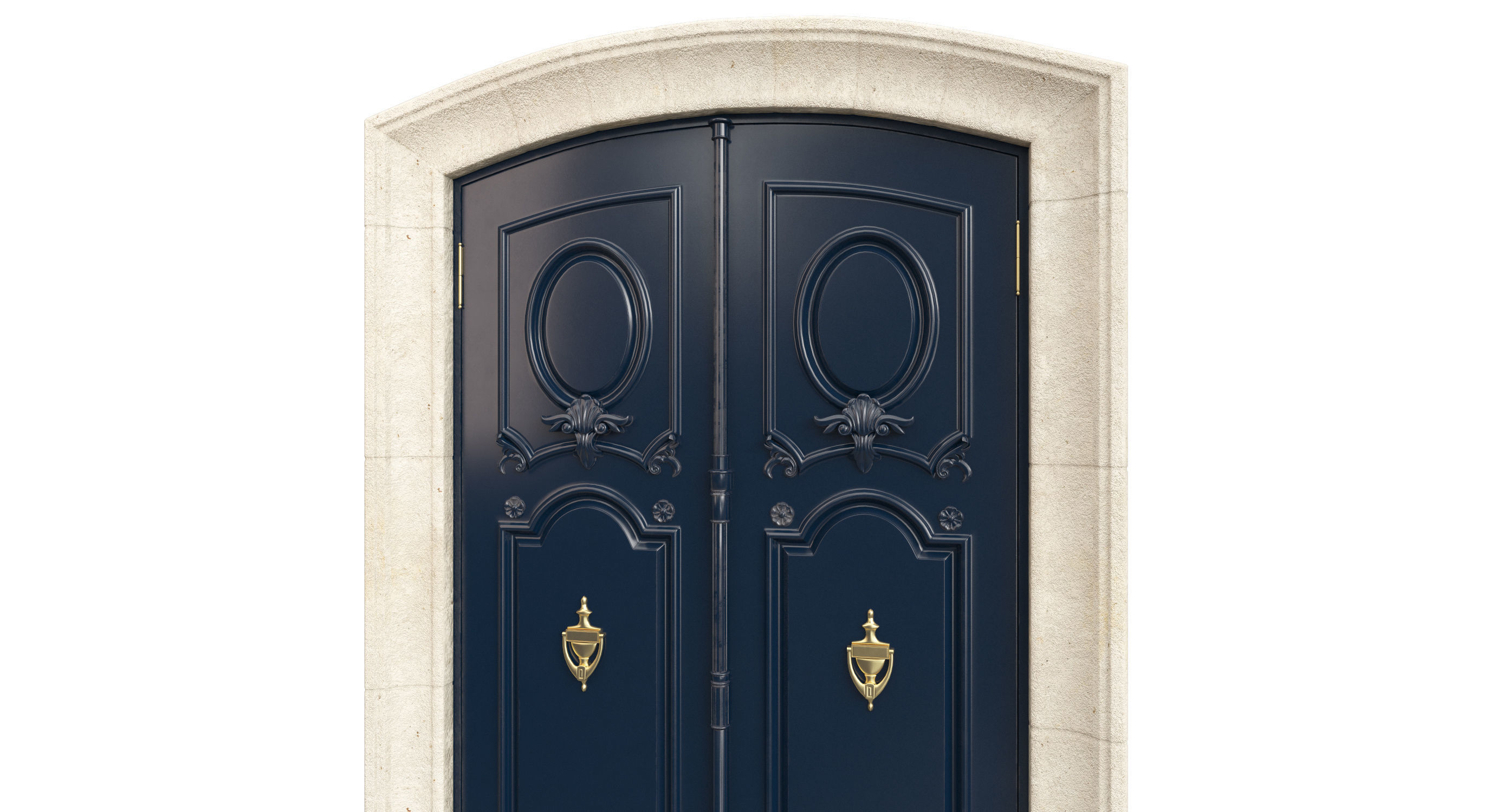 Entrance classic door 89 3D model_1