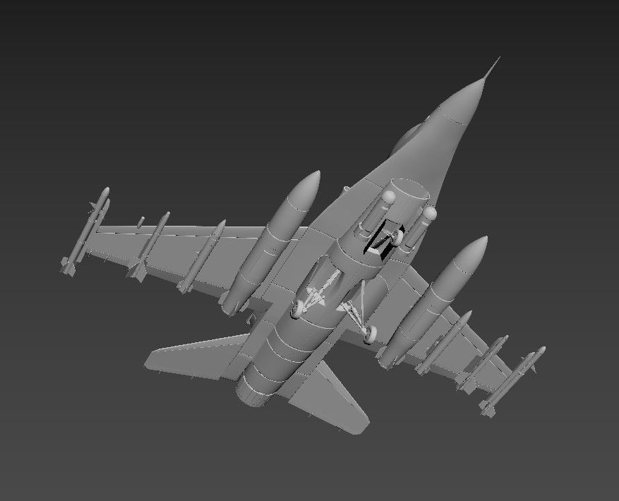 Model Airplane fighter jet 3D model_2