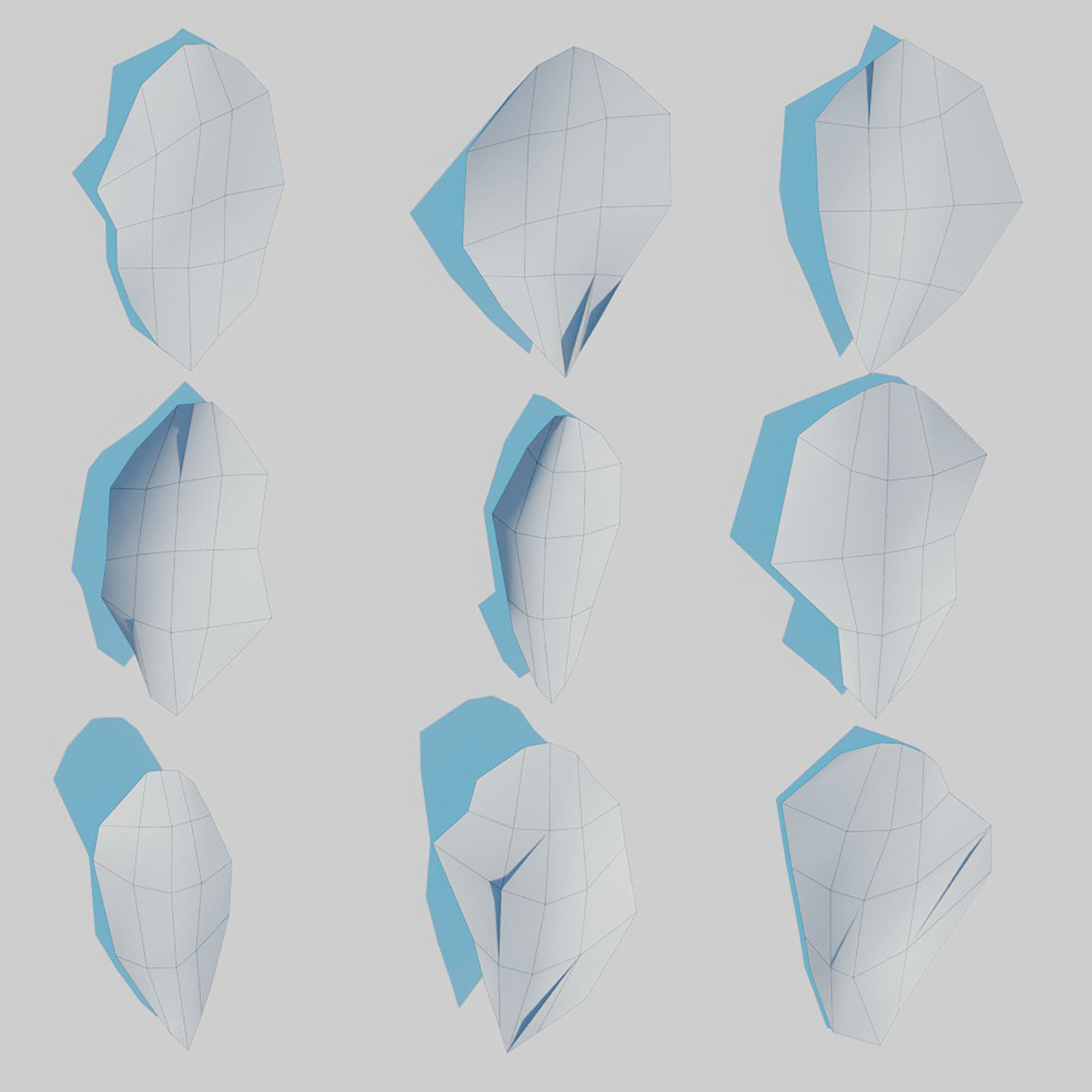 Dry Leaves Pack 3D model_18