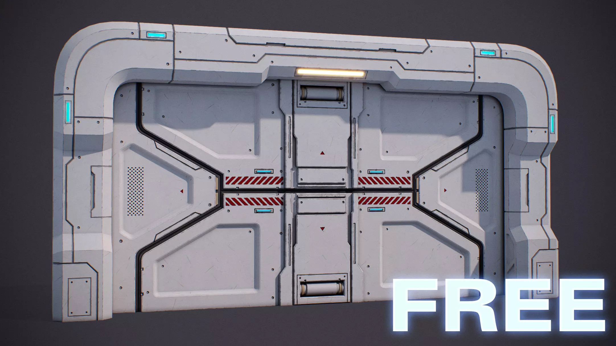 Sci-Fi Kit Free 06 Door Free 3D model