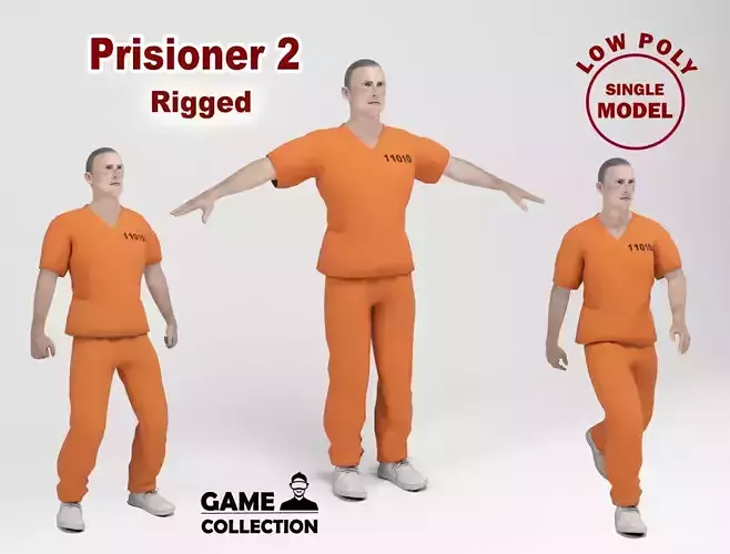 Prisioner 2 prisoner in orange uniform