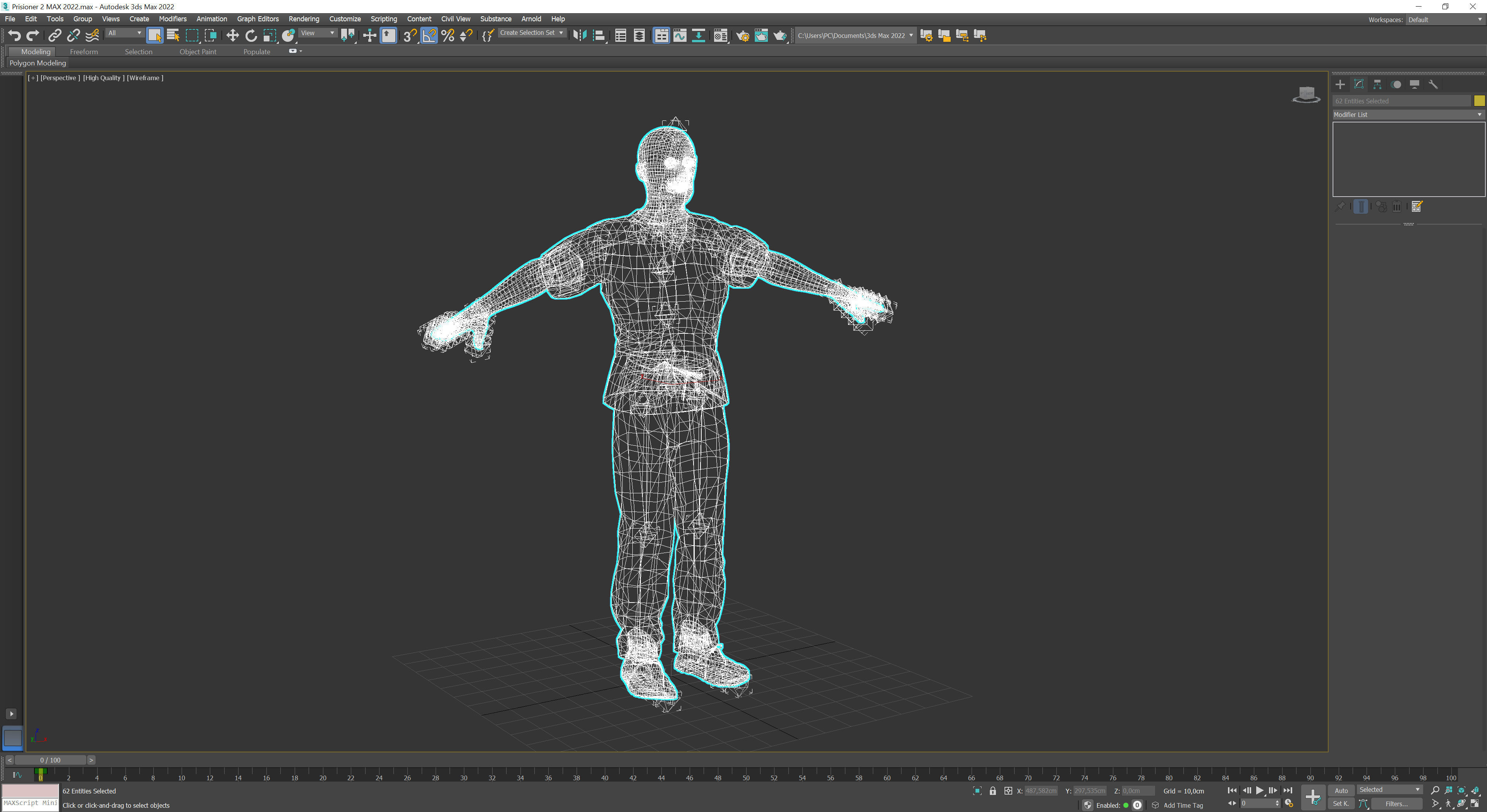 Prisioner 2 prisoner in orange uniform Low-poly 3D model_13