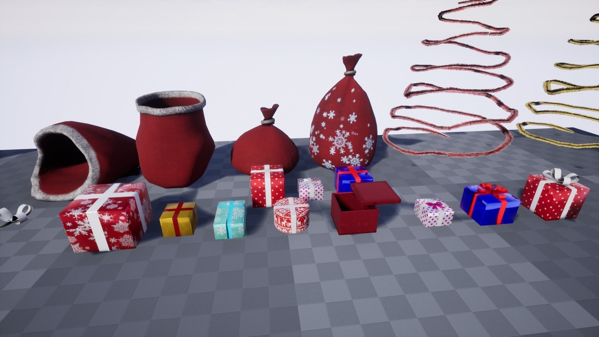 Christmas pack Low-poly 3D model_9