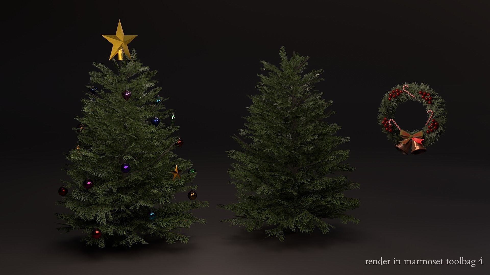 Christmas pack Low-poly 3D model_6