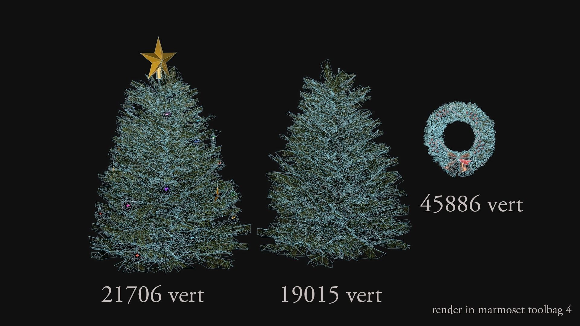 Christmas pack Low-poly 3D model_5