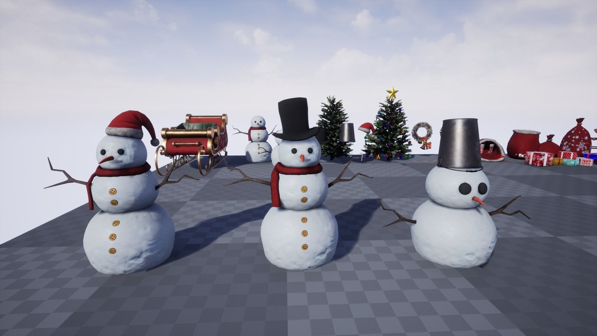 Christmas pack Low-poly 3D model_8