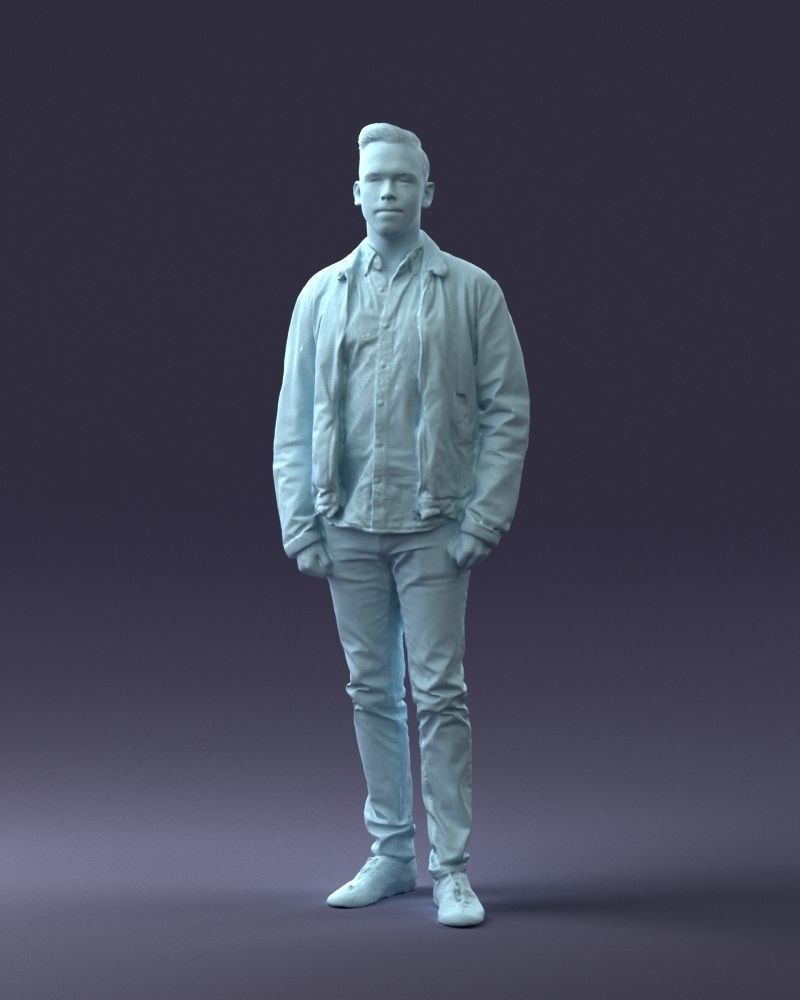 000028 Casual man 0818 3D model_1