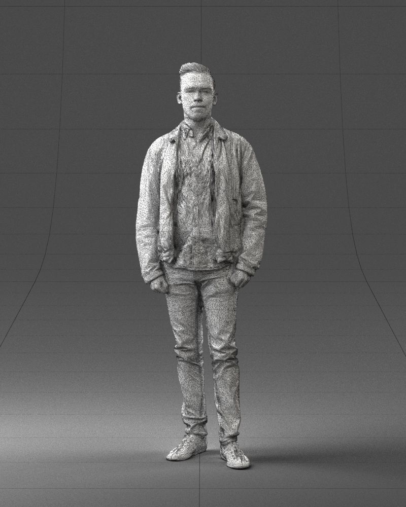 000028 Casual man 0818 3D model_5