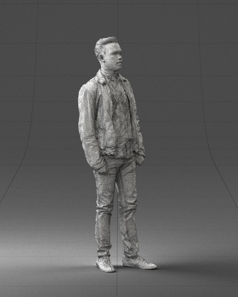 000028 Casual man 0818 3D model_11