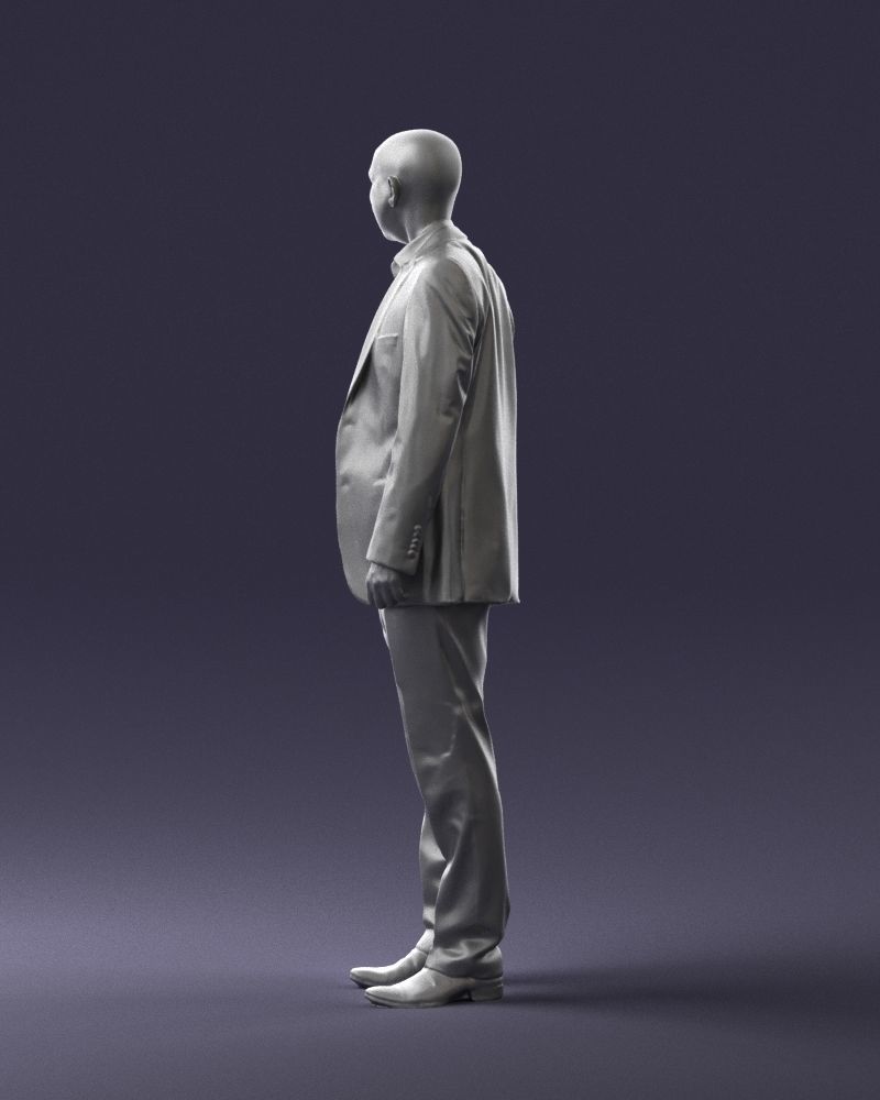 Cheerful bald man in business suit 0309 3D model_22