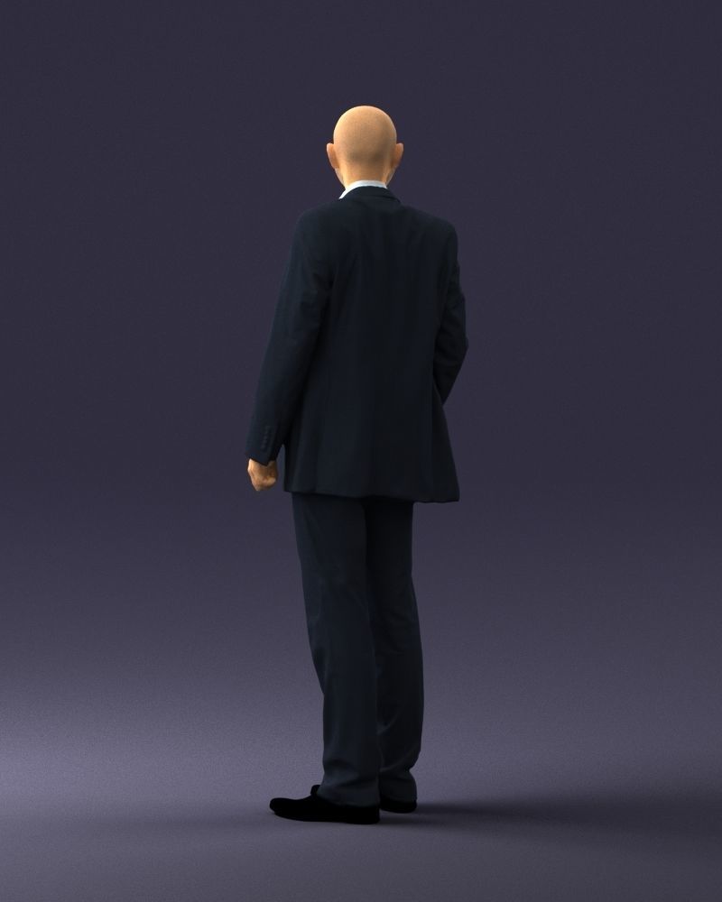 Cheerful bald man in business suit 0309 3D model_18