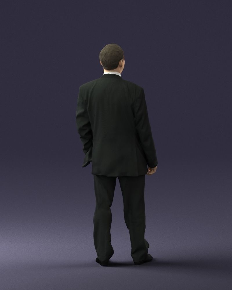Cheerful man dark suit 0662 3D model_21