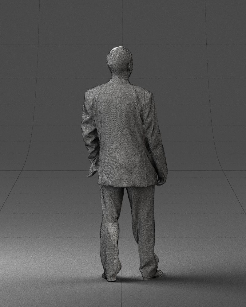 Cheerful man dark suit 0662 3D model_23