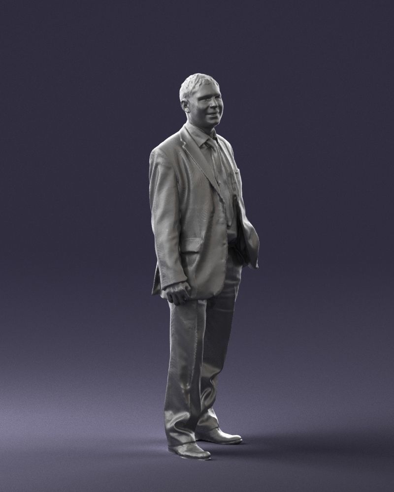 Cheerful man dark suit 0662 3D model_34