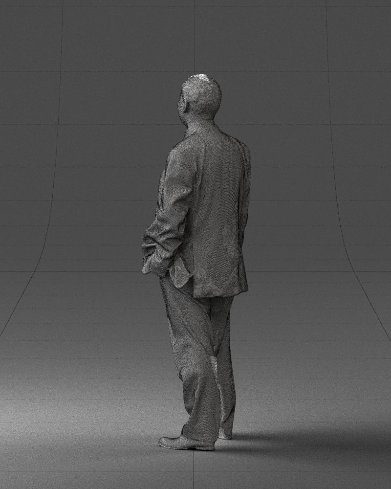 Cheerful man dark suit 0662 3D model_17