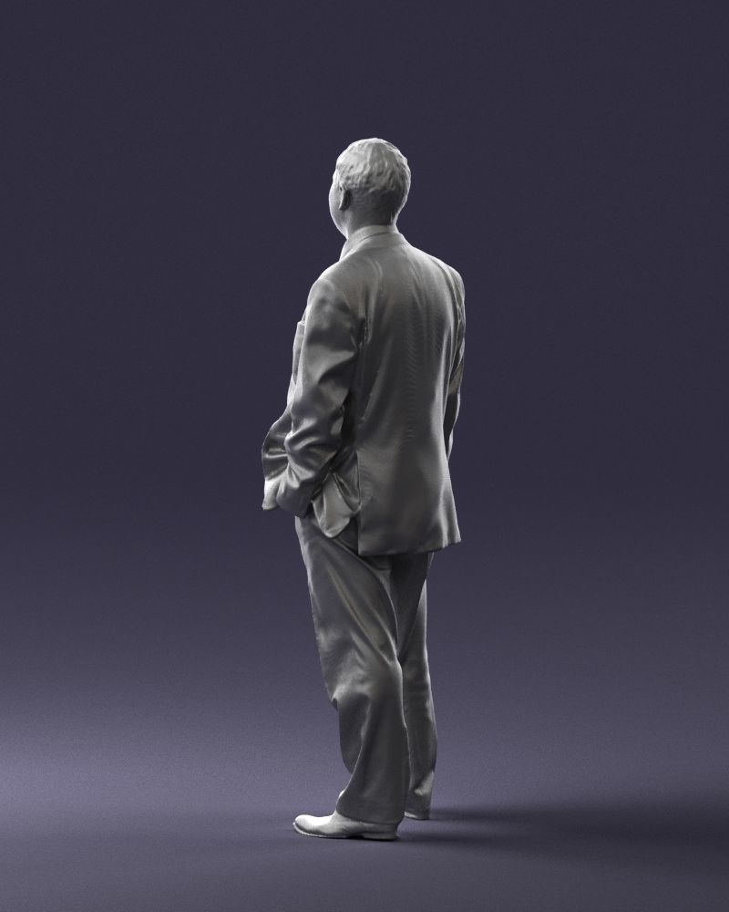 Cheerful man dark suit 0662 3D model_16