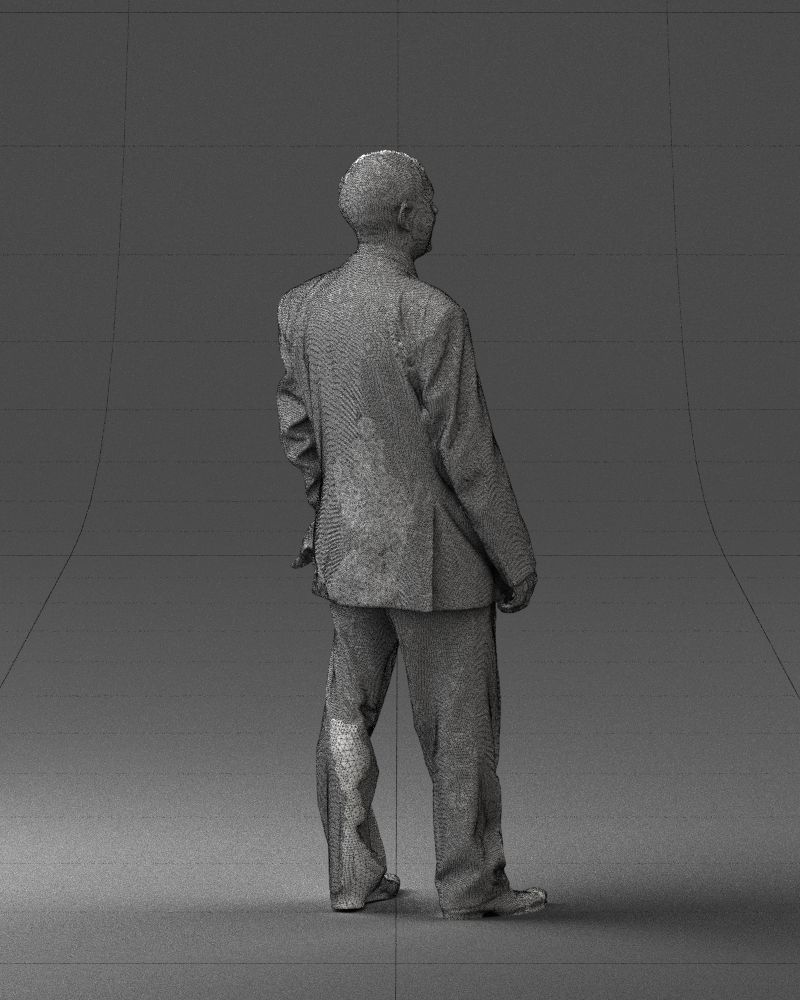 Cheerful man dark suit 0662 3D model_26