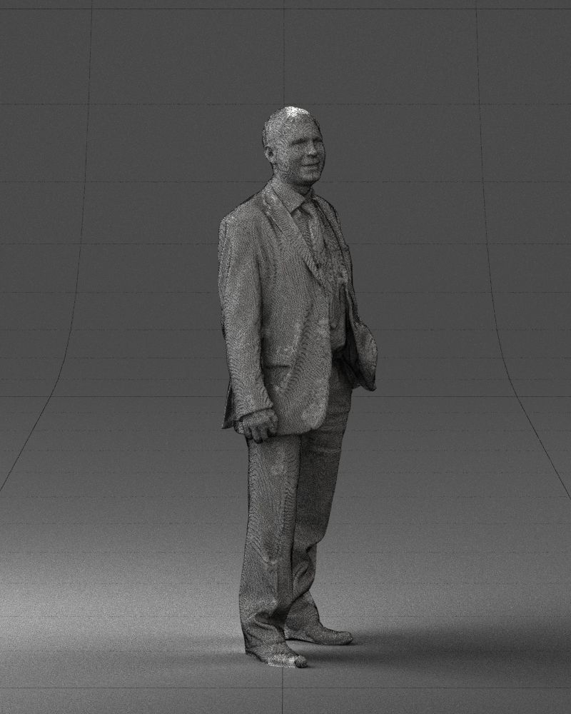 Cheerful man dark suit 0662 3D model_35