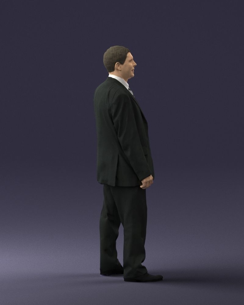 Cheerful man dark suit 0662 3D model_27
