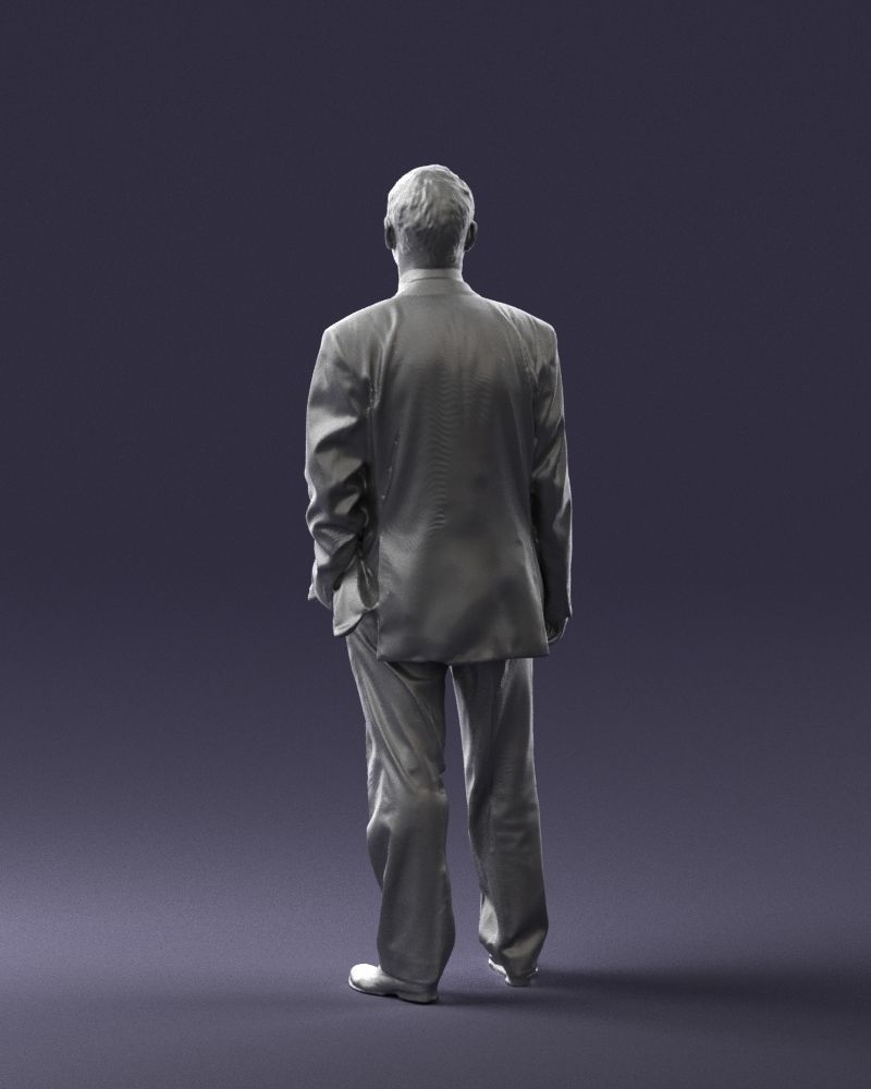 Cheerful man dark suit 0662 3D model_19
