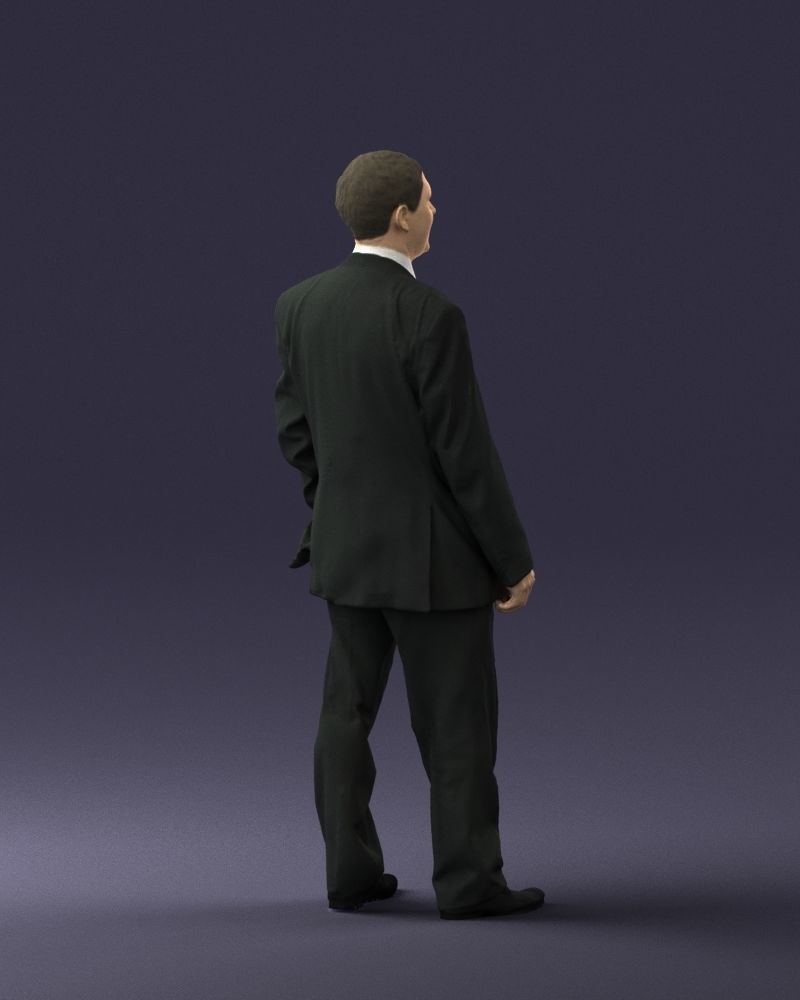 Cheerful man dark suit 0662 3D model_24