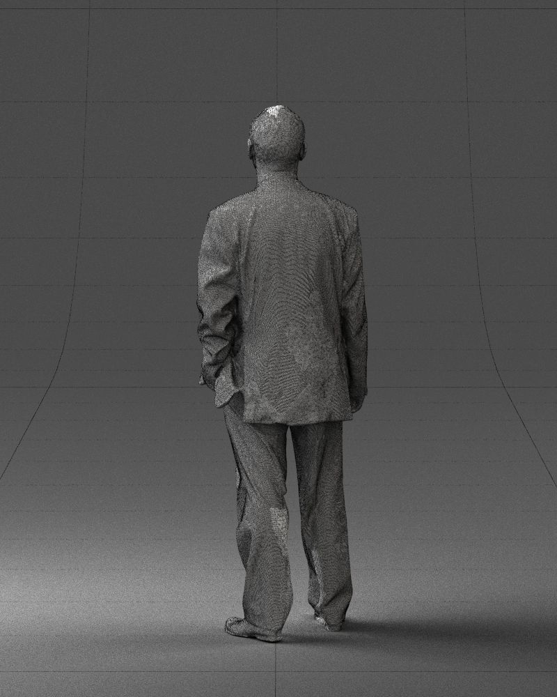 Cheerful man dark suit 0662 3D model_20