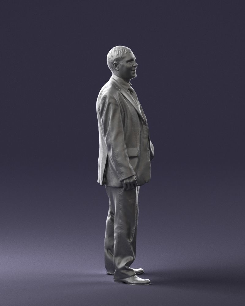 Cheerful man dark suit 0662 3D model_31