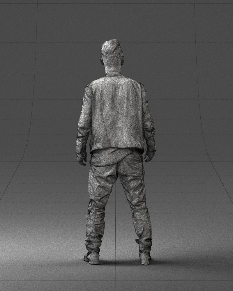 Cheerful man in glasses and jacket 0362 3D Print Ready 3D print model_20