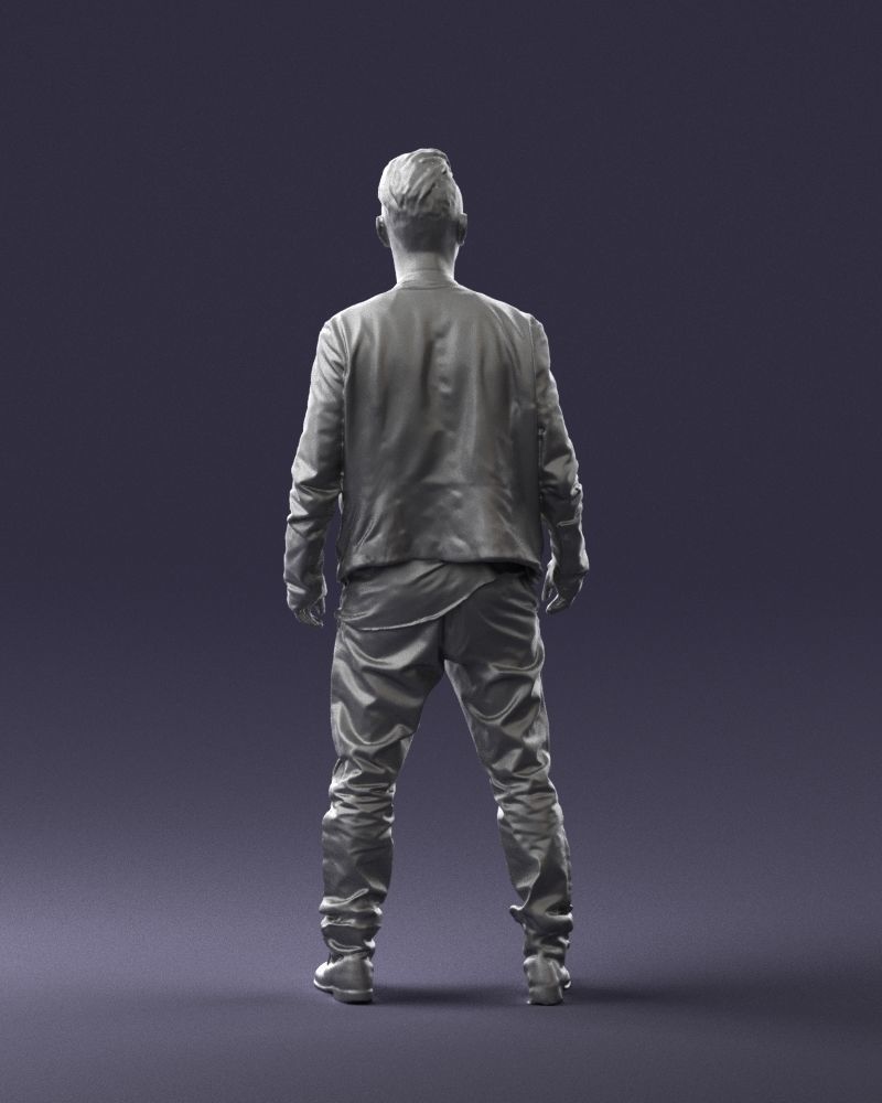 Cheerful man in glasses and jacket 0362 3D Print Ready 3D print model_19