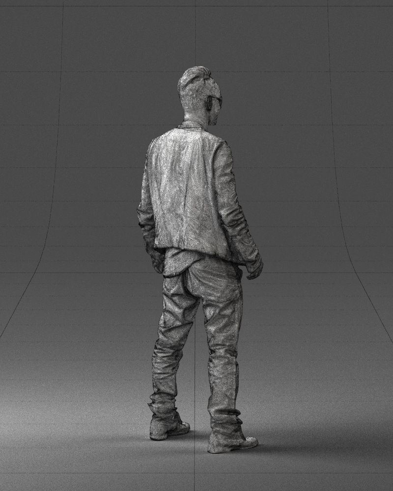 Cheerful man in glasses and jacket 0362 3D Print Ready 3D print model_17