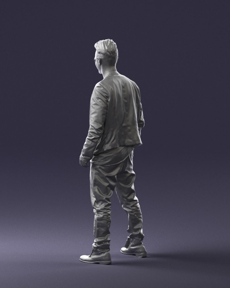 Cheerful man in glasses and jacket 0362 3D Print Ready 3D print model_22