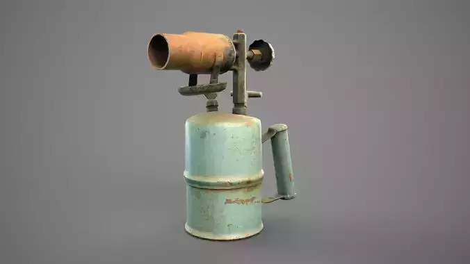 Old Blowtorch Low-poly 3D model