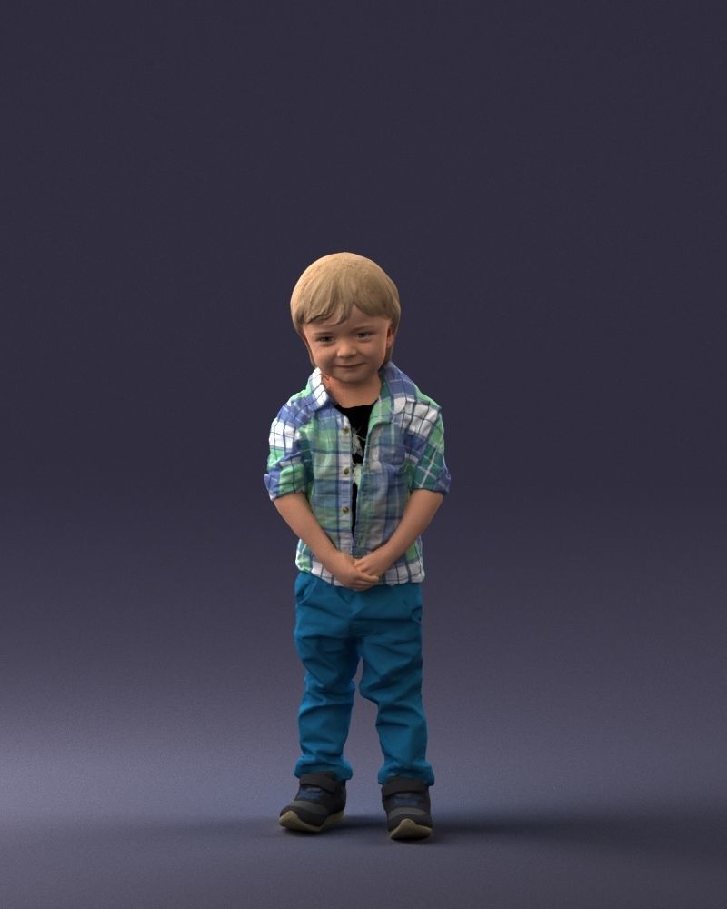 000144 Smiling Young Boy 0702 3D model_33