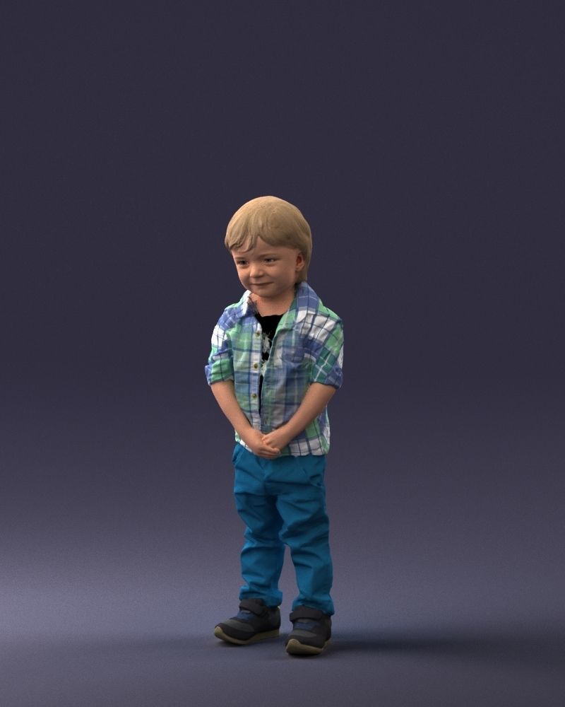 000144 Smiling Young Boy 0702 3D model_30