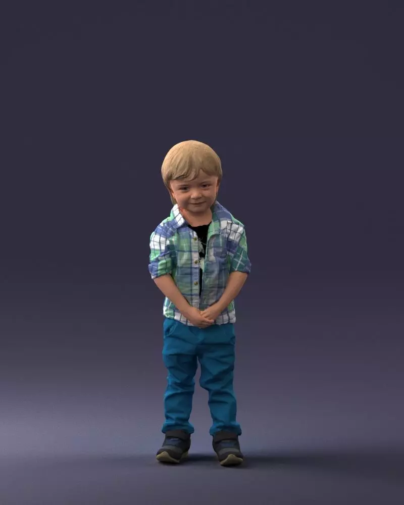 000144 Smiling Young Boy 0702 3D model_0