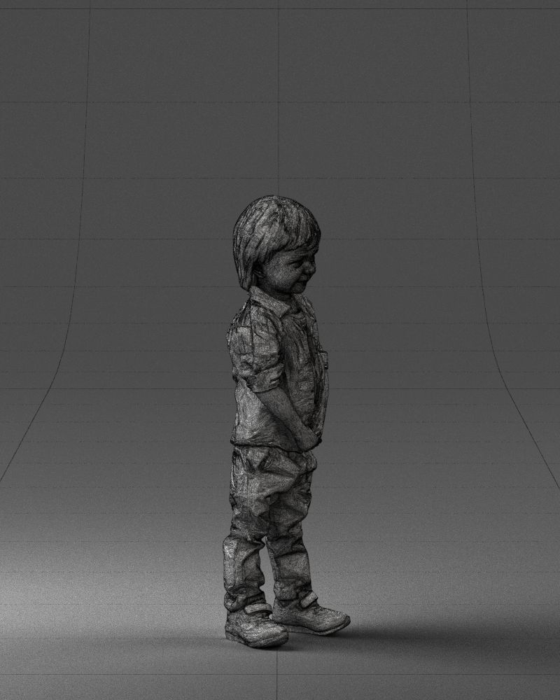 000144 Smiling Young Boy 0702 3D model_11