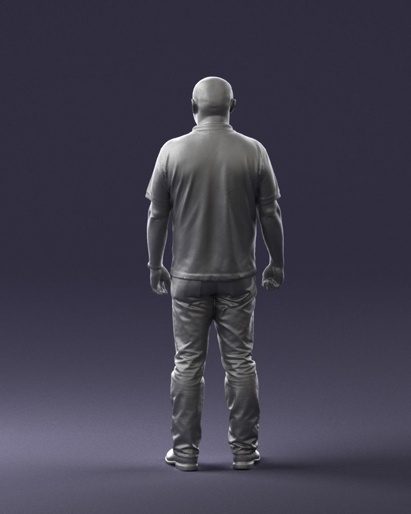 Chinese man brown shirt 0520 3D model_19