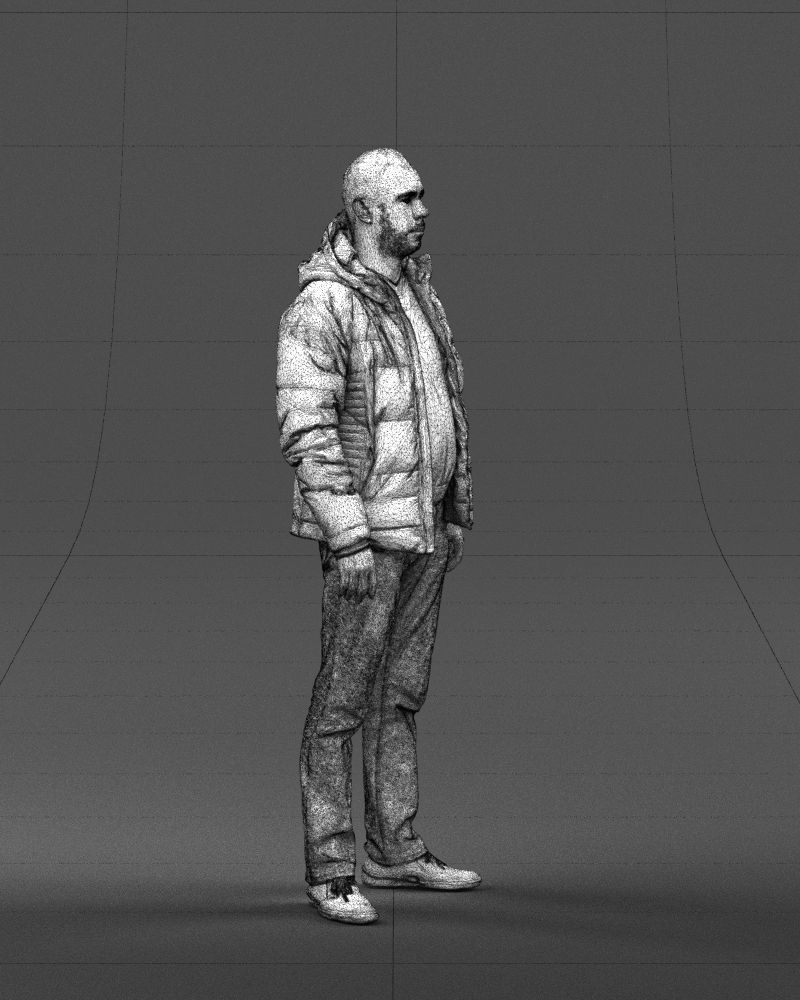 Cool jacket man 0399 3D Print Ready 3D print model_8