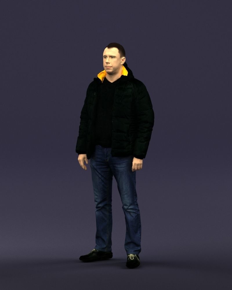 Cool jacket man 0399 3D Print Ready 3D print model_32